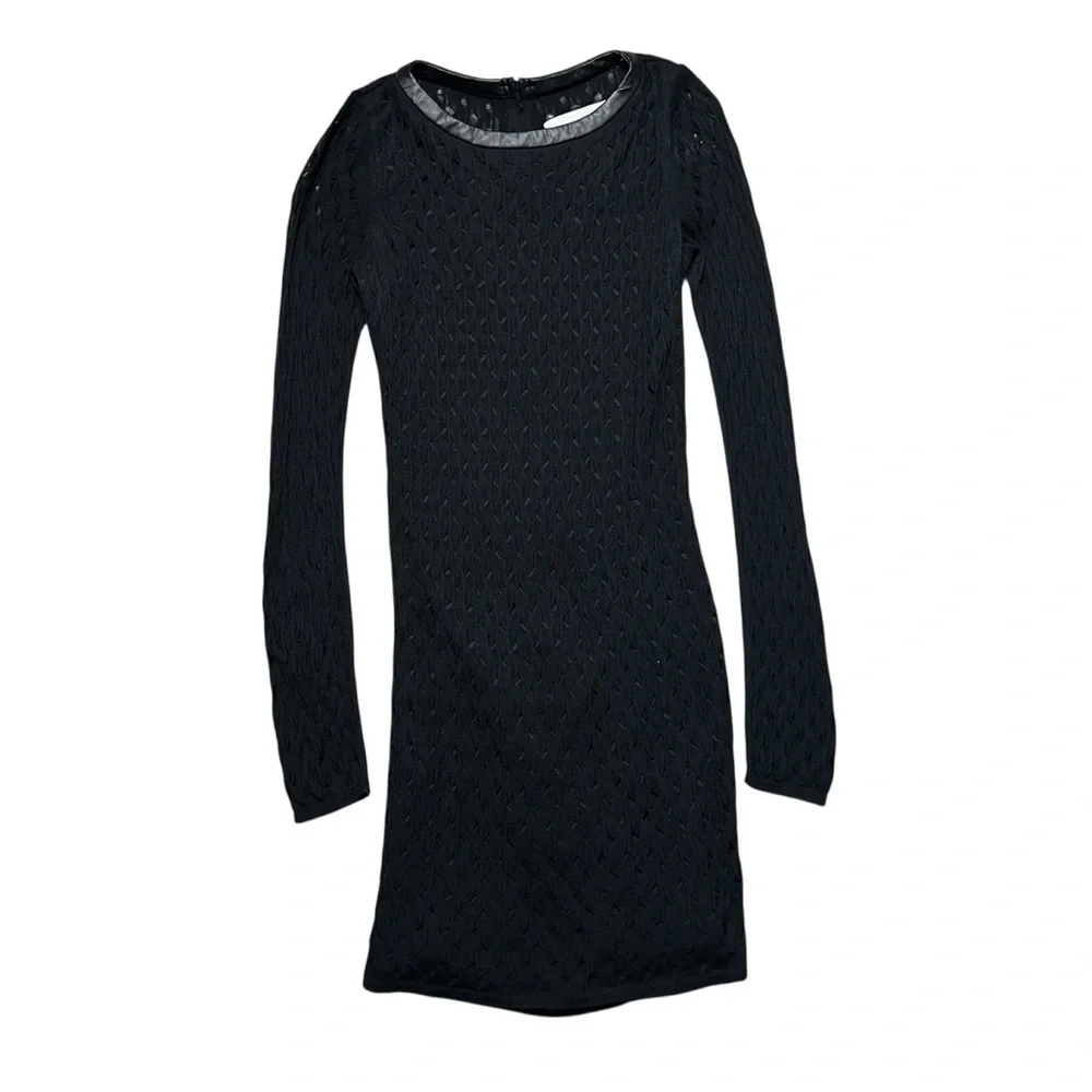 Diane Von Furstenberg Black Slim Kivel Ladder Lace Dress Women’s SP Cashmere - Picture 5 of 11